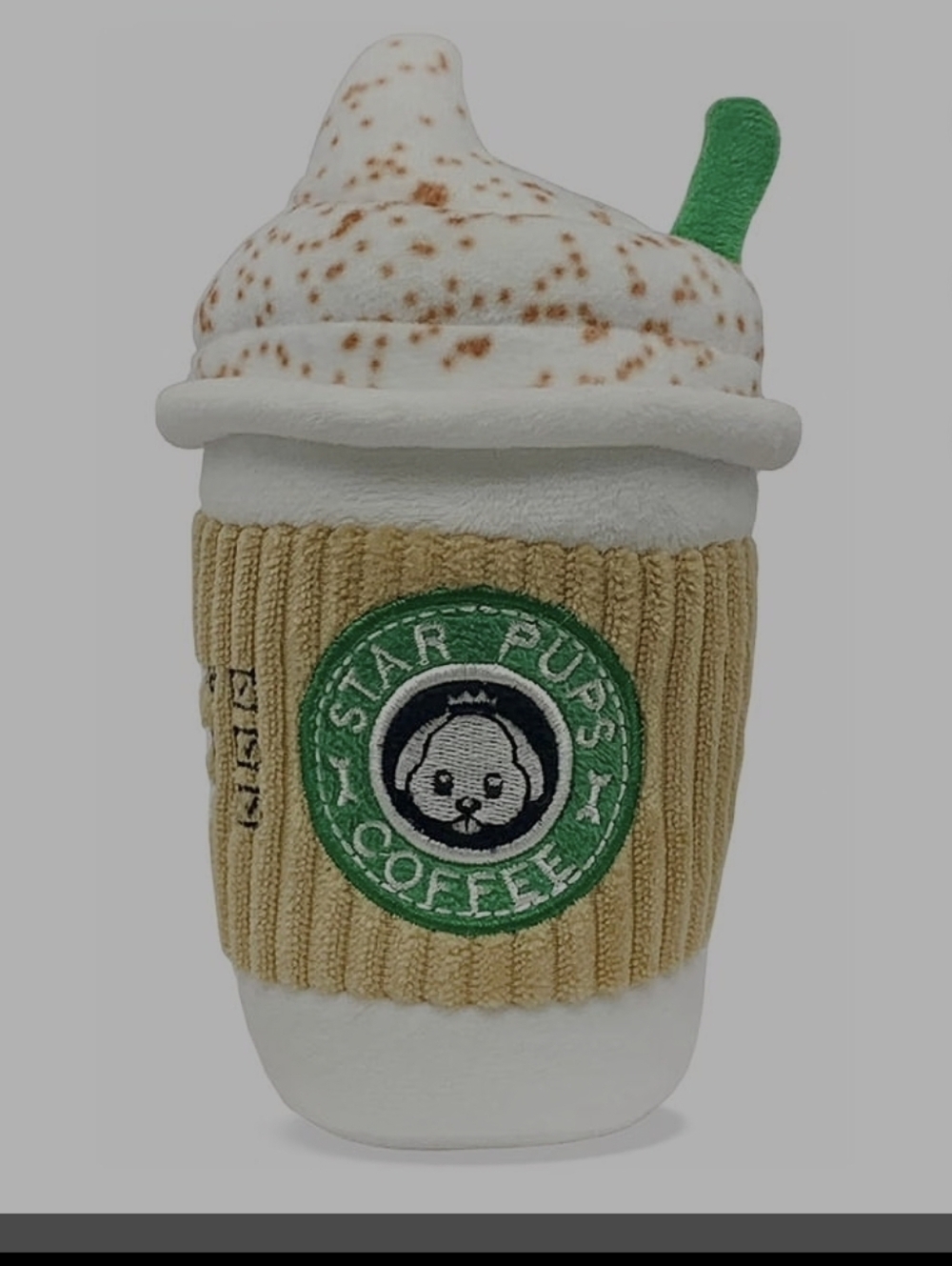 Starpups Coffee Plush Squeak Toy For Dogs